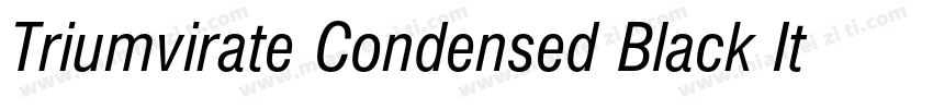 Triumvirate Condensed Black Italic字体转换